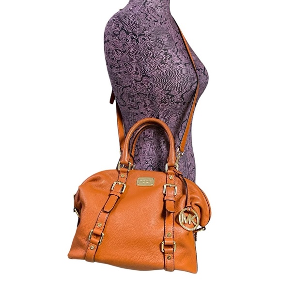 Michael Michael Kors Orange Bedford Convertible Satchel Crossbody Bag - Picture 1 of 10